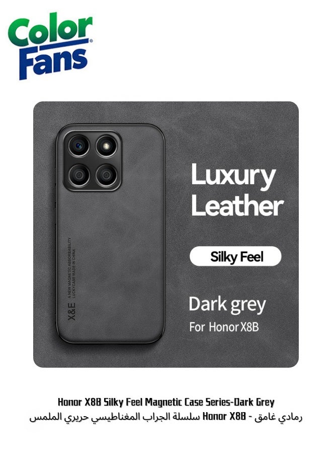 Color Fans Honor X8B Silky Feel Magnetic Case Series-Dark Grey 