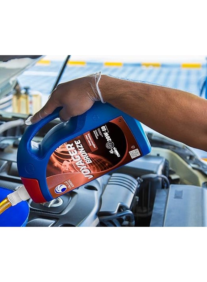 ADNOC VOYAGER BRONZE 20W/50 SL ENGINE OIL 4LTR, 20W50 SL - Image 4