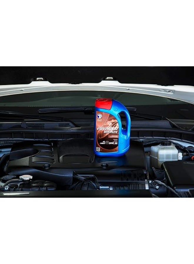 ADNOC VOYAGER BRONZE 20W/50 SL ENGINE OIL 4LTR, 20W50 SL - Image 3