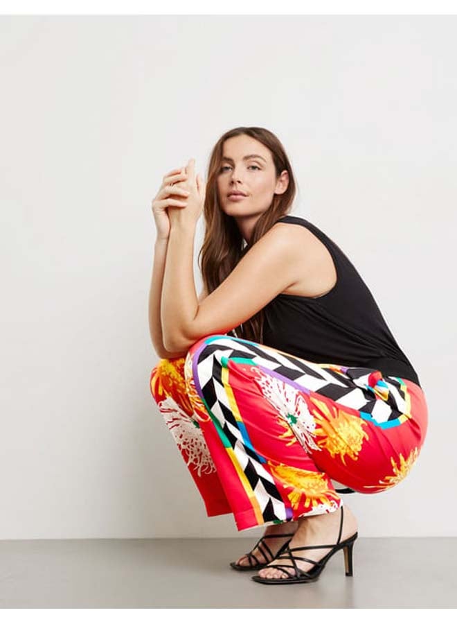 GERRY WEBER Palazzo trousers with a mixed pattern, Carlotta - Image 4