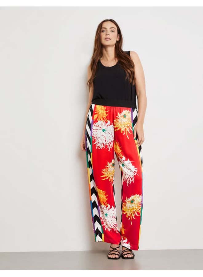 GERRY WEBER Palazzo trousers with a mixed pattern, Carlotta - Image 2