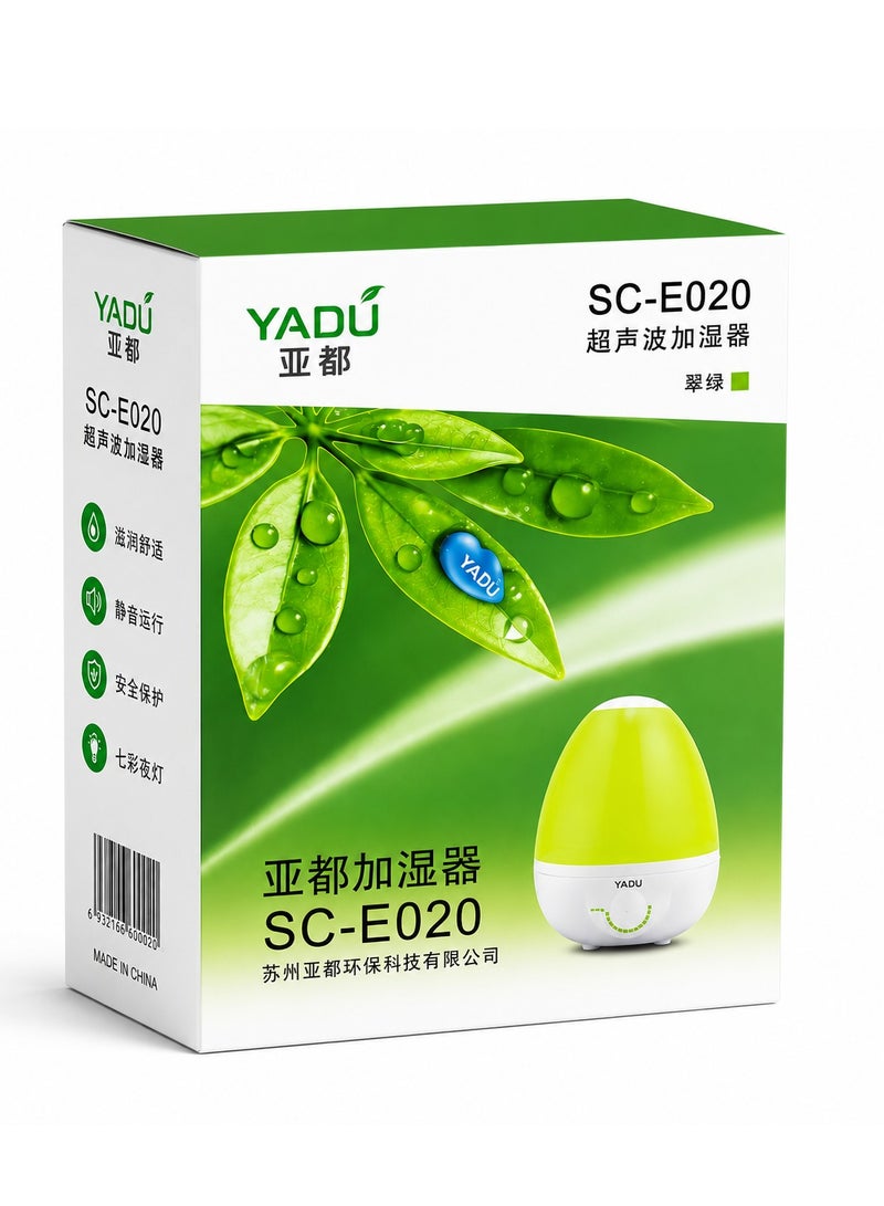 مرطب هواء يادو SCE020 بالموجات فوق الصوتية مع موزع للزيوت العطرية | مرطب هواء USB هادئ مع إضاءة ليلية LED | إيقاف تلقائي | مرطب هواء صغير محمول لغرفة النوم، وغرفة الأطفال، والمكتب، وغرفة المعيشة، والسفر - Image 1