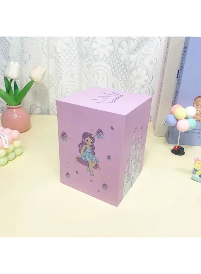 Pink Princess Castle Music Box Hand Cranked No Batteries Birthday Christmas Gift - Image 5