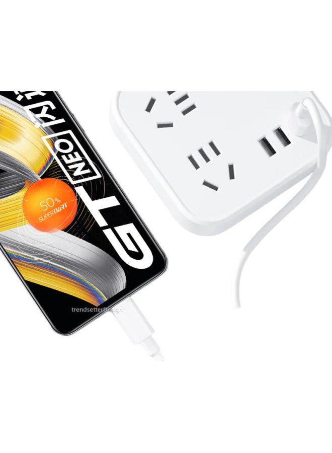 Trendy Style Chuanfan Suitable For Realme Data Cable, 65W Fast Charging, Compatible With Gt2 Pro/Neo3/2/Q3S/Q2/X50/70/V13/15/X2, Xiaomi Quick Charge Charging Cable, 1.5 Meters Extended - Image 3