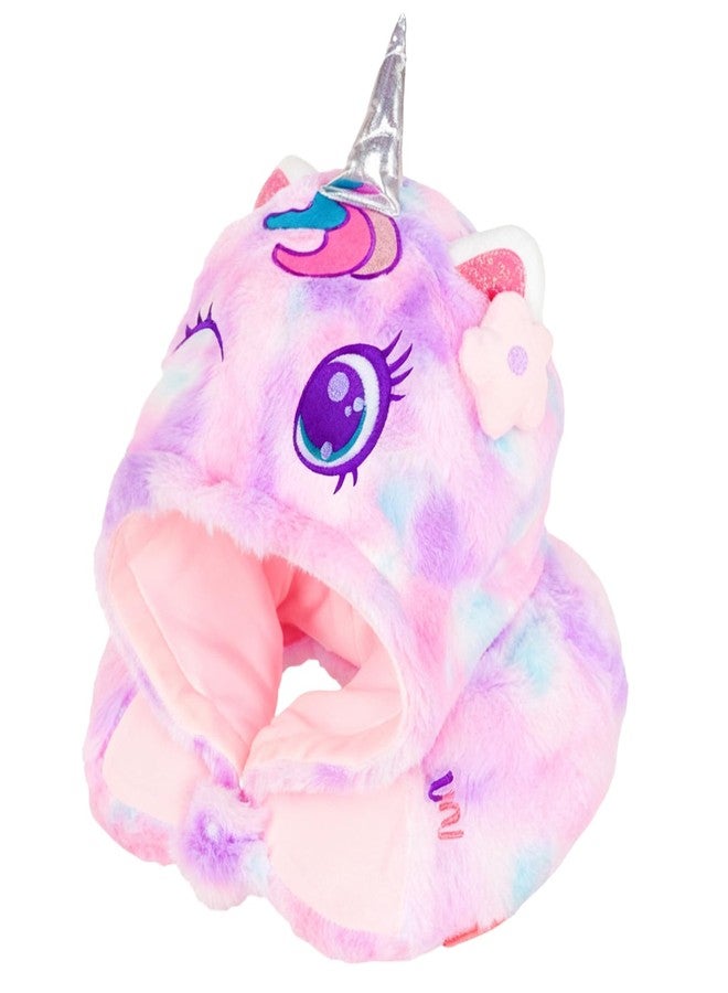 YOYTOO Travel Neck Pillow with Hood for Kids Adult Cute Soft Plush Memory Foam Airplane Neck Pillow for Traveling Animal Flight Pillow Head Rest Neck Support for Cars Long Flights - Image 1
