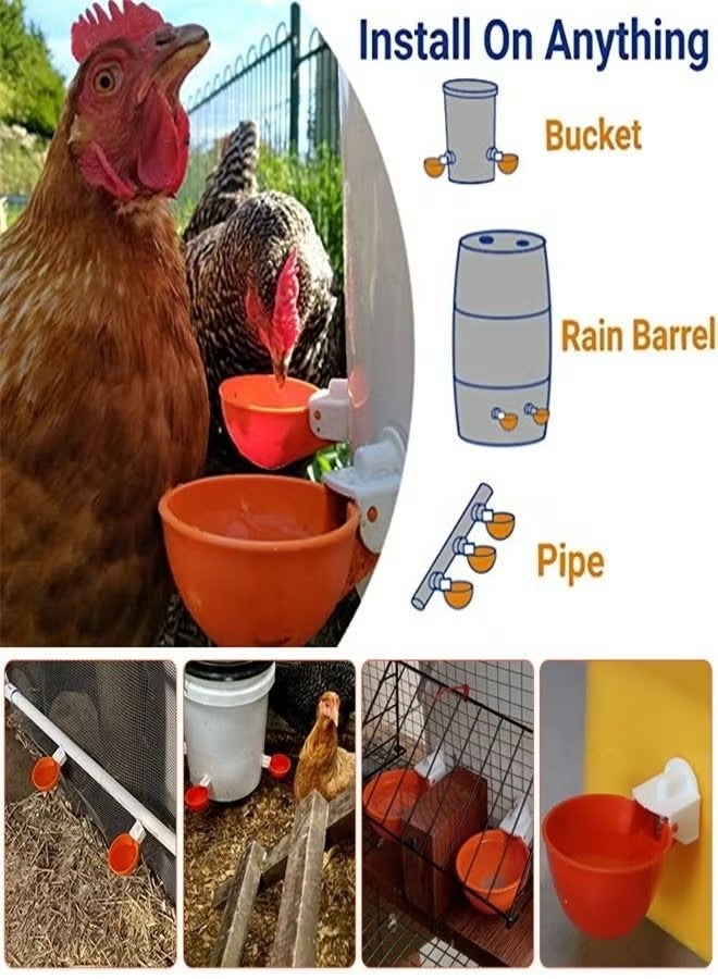 general 10 Pcs Automatic Chicken Water Bowl Poultry Automatic Waterer for Chickens, Ducks, Geese, and Pigeons - Water Feeding Equipment for Farming - Image 3