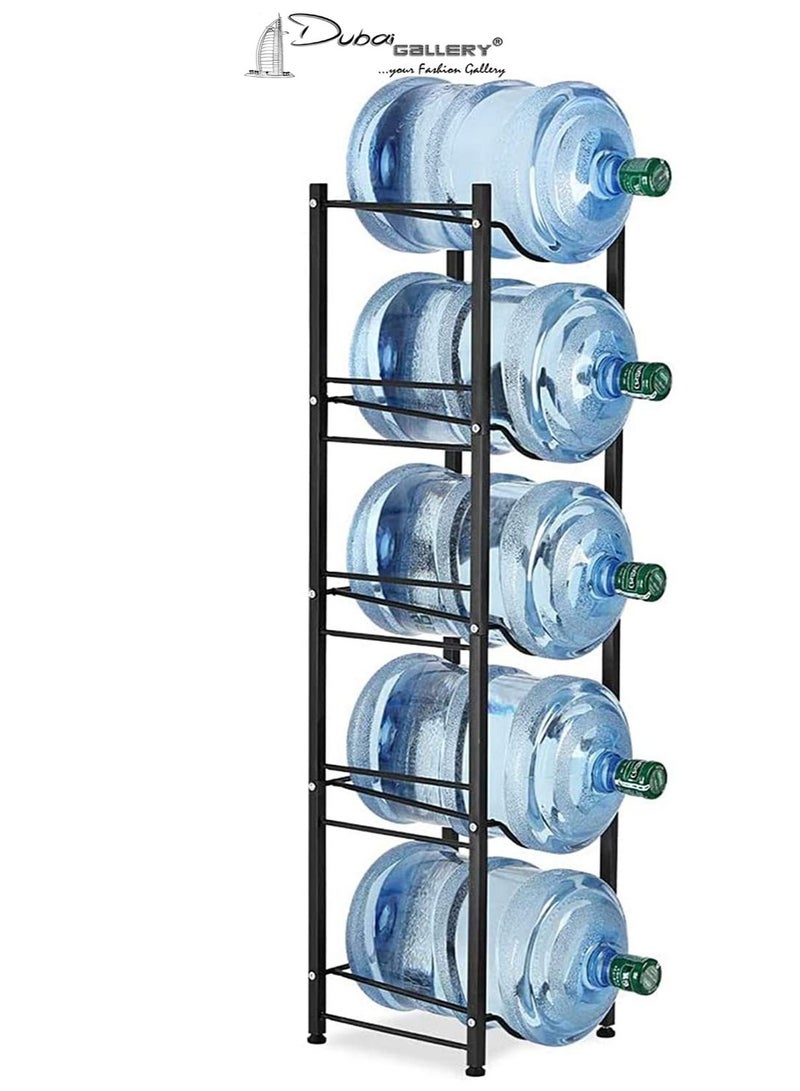 DubaiGallery Water Cooler Jug Rack 5-Tier Water Storage Rack for 5Bottles, Detachable Heavy Duty Water Bottle Rack - Image 1