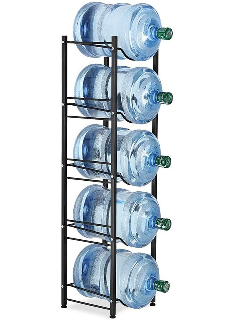 DubaiGallery Water Cooler Jug Rack 5-Tier Water Storage Rack for 5Bottles, Detachable Heavy Duty Water Bottle Rack - Image 2