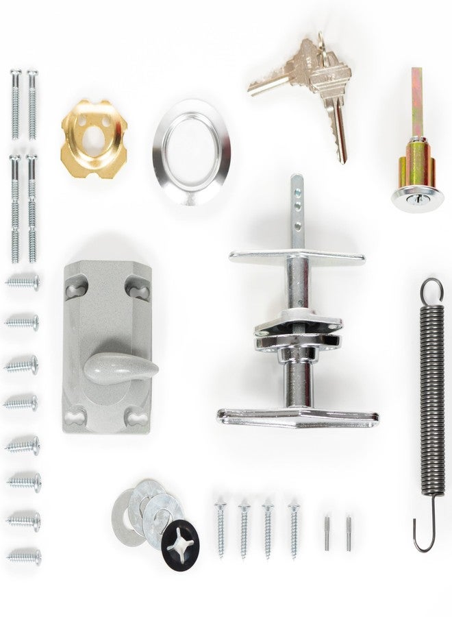 Granatan Garage Door Lock Kit, T Handle Lock Cylinder with Key, Garage Door Opener, Garage Replacement Parts - Image 1