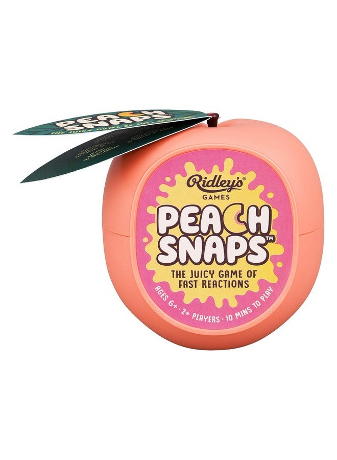 Ridley's Ridley's Peach Snaps! Fun Card Game for Families, Action-Packed, Fast-Paced Game for 2+ Players, Includes Game Cards and Unique Peach-Shaped Storage Case, Simple Card Game for Kids Ages 6+, 1 ea  - Image 1