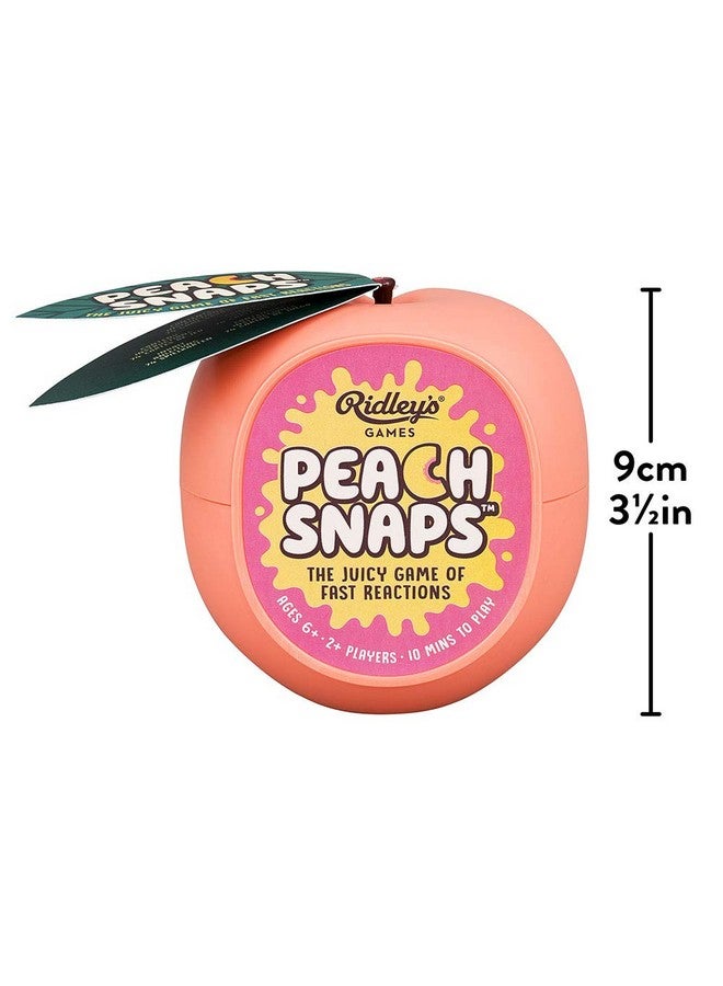 Ridley's Ridley's Peach Snaps! Fun Card Game for Families, Action-Packed, Fast-Paced Game for 2+ Players, Includes Game Cards and Unique Peach-Shaped Storage Case, Simple Card Game for Kids Ages 6+, 1 ea  - Image 2