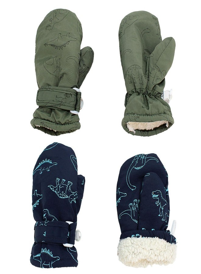 PQJSJDR Toddler Winter Gloves 0-4T Waterproof Snow Mittens Fleece-Lined Warm Toddler Gloves for Boys & Girls Non Slip Grip Easy On Off - Image 1