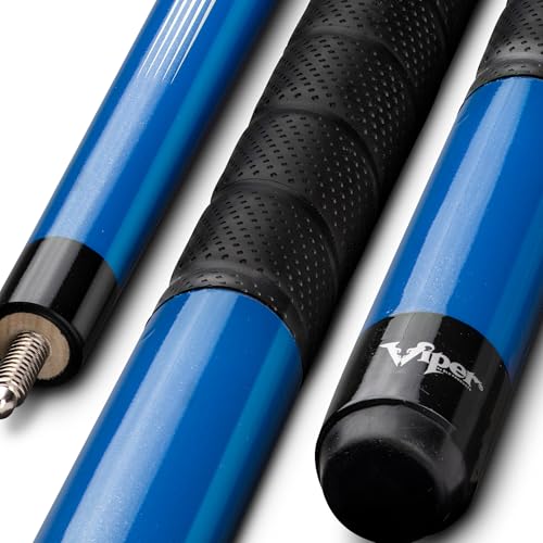 Viper by GLD Products Viper Revolution Sure Grip Pro 58 Inch 2 Piece Pool Cue Stick for Adults, Maple Wood Billiard Cue with Rubber Wrap and Le Pro Leather Tip, 20 oz, Blue - Image 4