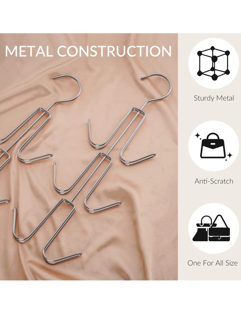 KASTWAVE Purses Handbags Hangers, Purse Handbag Holder, Closet Organization for Purses Handbags Backpacks Tank Tops Belts, Metal Clothes Hangers,  Space Saving Hangers Magic Hangers，2 Pack - Image 5