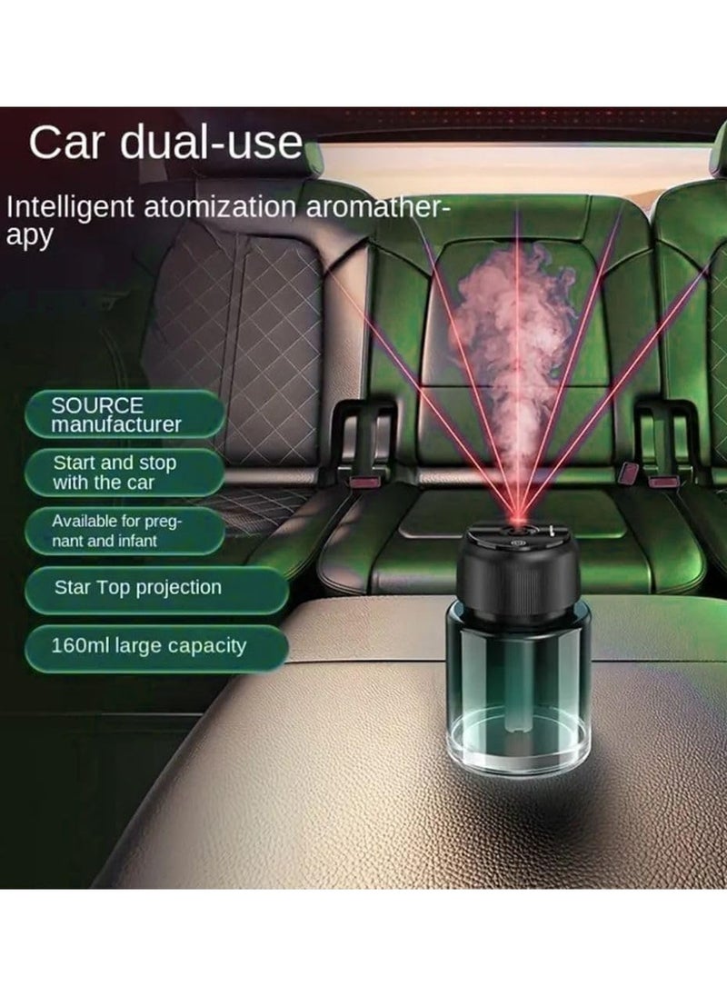 ELTRAZONE Car Air Humidifier Air Freshener This versatile humidifier is ideal for cars, offices, and bedrooms, adding a touch of beauty to any space. Fragrance Oil (Green, 160ml, French Spice)  - Image 3