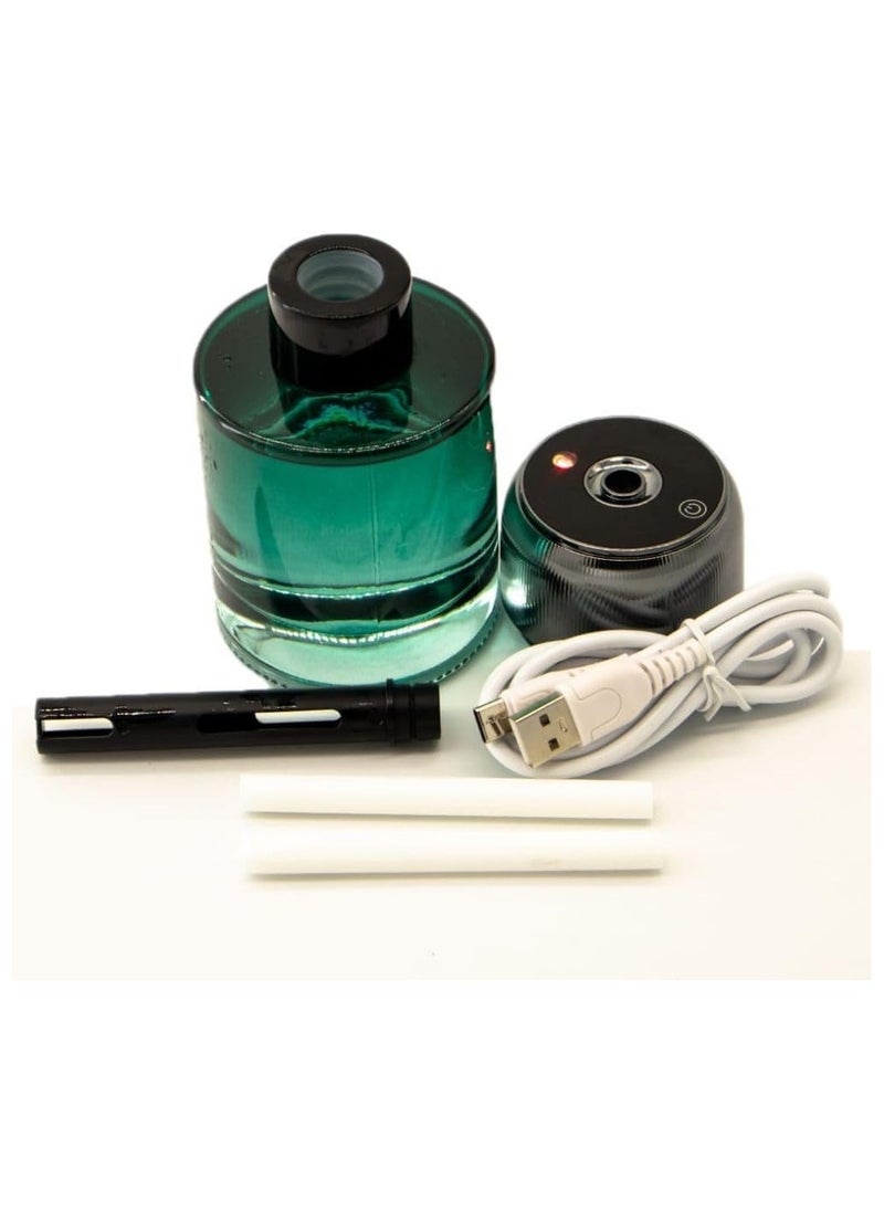 ELTRAZONE Car Air Humidifier Air Freshener This versatile humidifier is ideal for cars, offices, and bedrooms, adding a touch of beauty to any space. Fragrance Oil (Green, 160ml, French Spice)  - Image 4
