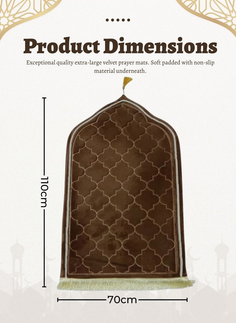 المنزل الذكي سجادة صلاة منزلية ذكية حديثة مريحة بألوان متنوعة للمنزل والسفر، مخمل ناعم غير قابل للانزلاق وجودة ممتازة، مقاس 70×110 سم - Image 2