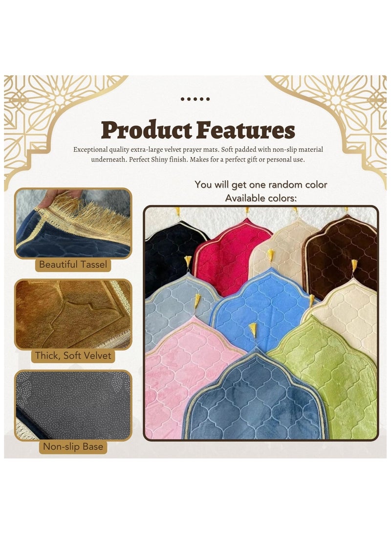 المنزل الذكي سجادة صلاة منزلية ذكية حديثة مريحة بألوان متنوعة للمنزل والسفر، مخمل ناعم غير قابل للانزلاق وجودة ممتازة، مقاس 70×110 سم - Image 3