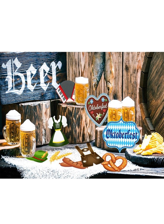 Moitkptt 2Pcs Oktoberfest Banner, Oktoberfest Garland, Bavarian Flag, Oktoberfest Bunting Sign Banner, Backdrop Photo Booth Props for Beer Theme Party Supplies, Oktoberfest Party Decorations - Image 5