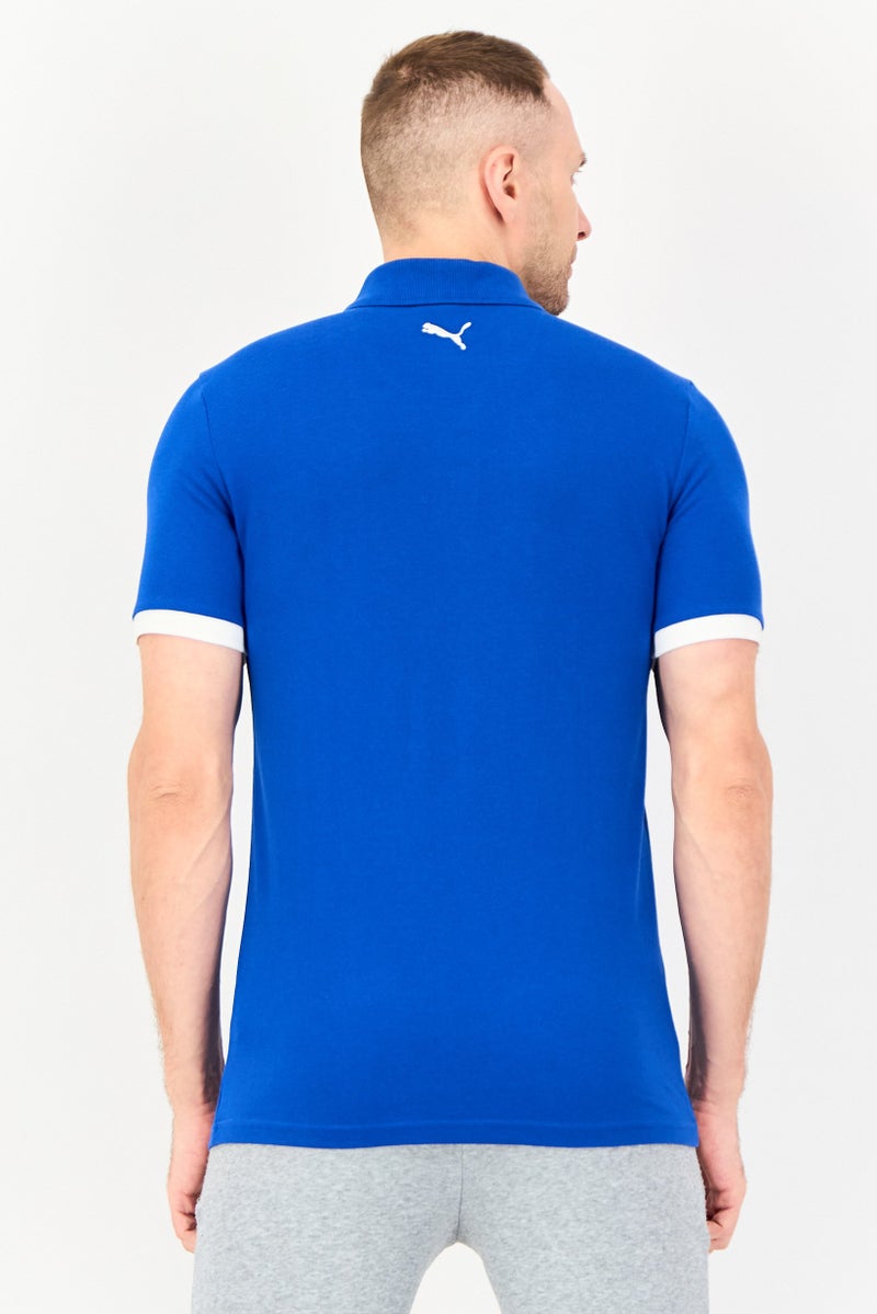 PUMA Men Sportswear Fit Short Sleeve Outdoor Polo Shirt, Royal Blue - Image 4