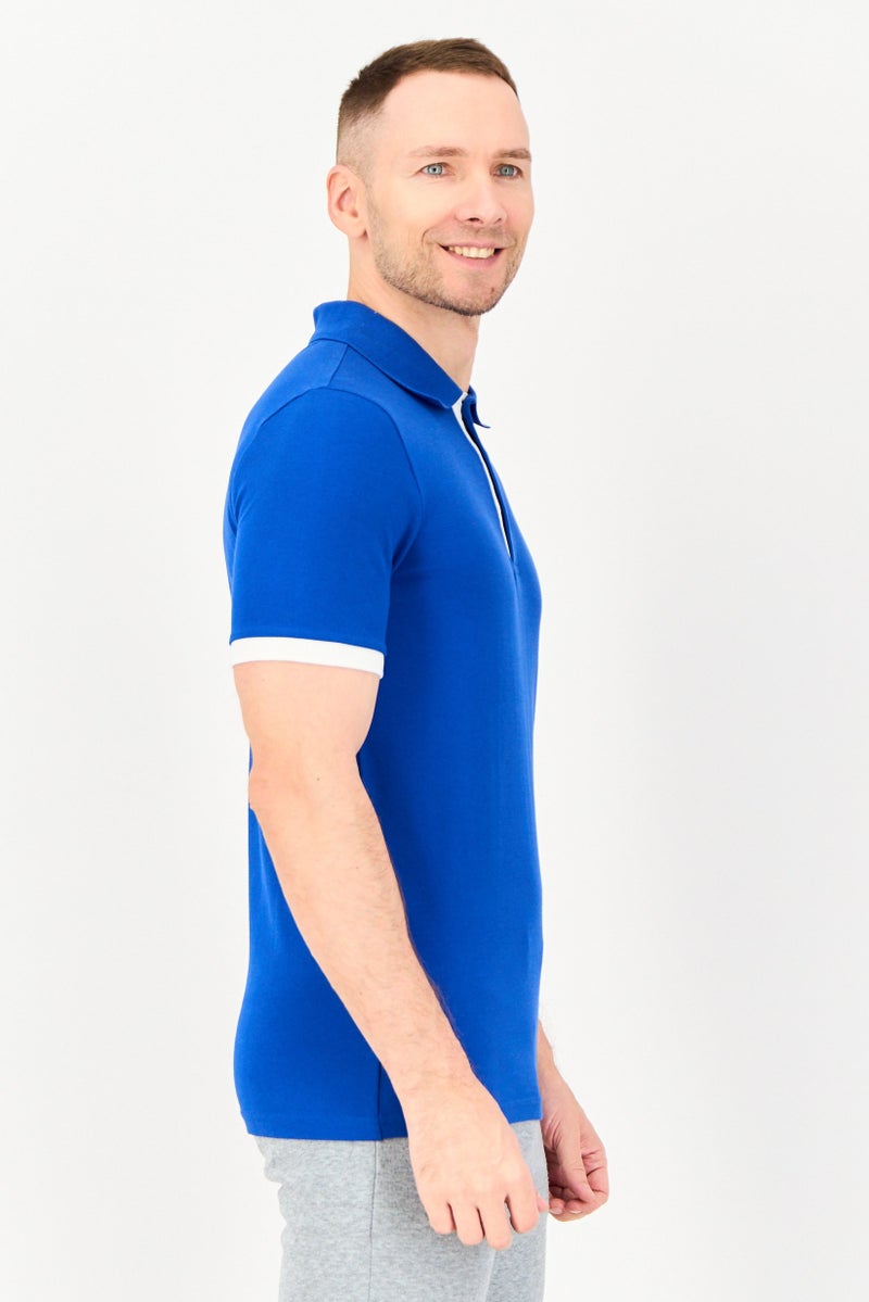 PUMA Men Sportswear Fit Short Sleeve Outdoor Polo Shirt, Royal Blue - Image 3