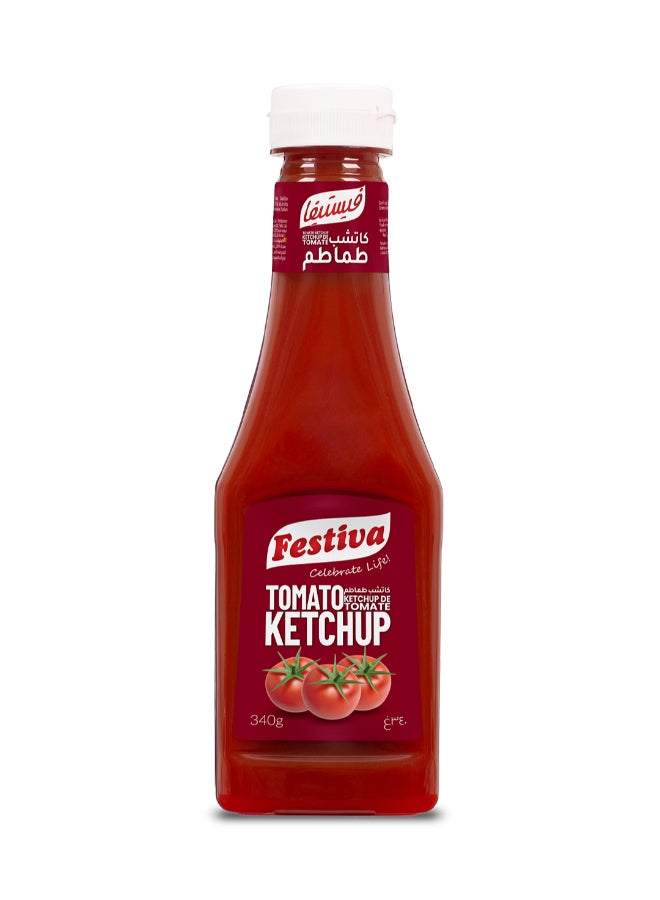 Festiva Premium Tomato Ketchup 340g - Rich Tomato Sauce for Burgers, Sandwiches, Fries and Snacks - Cooking and Dipping Sauce - Image 1