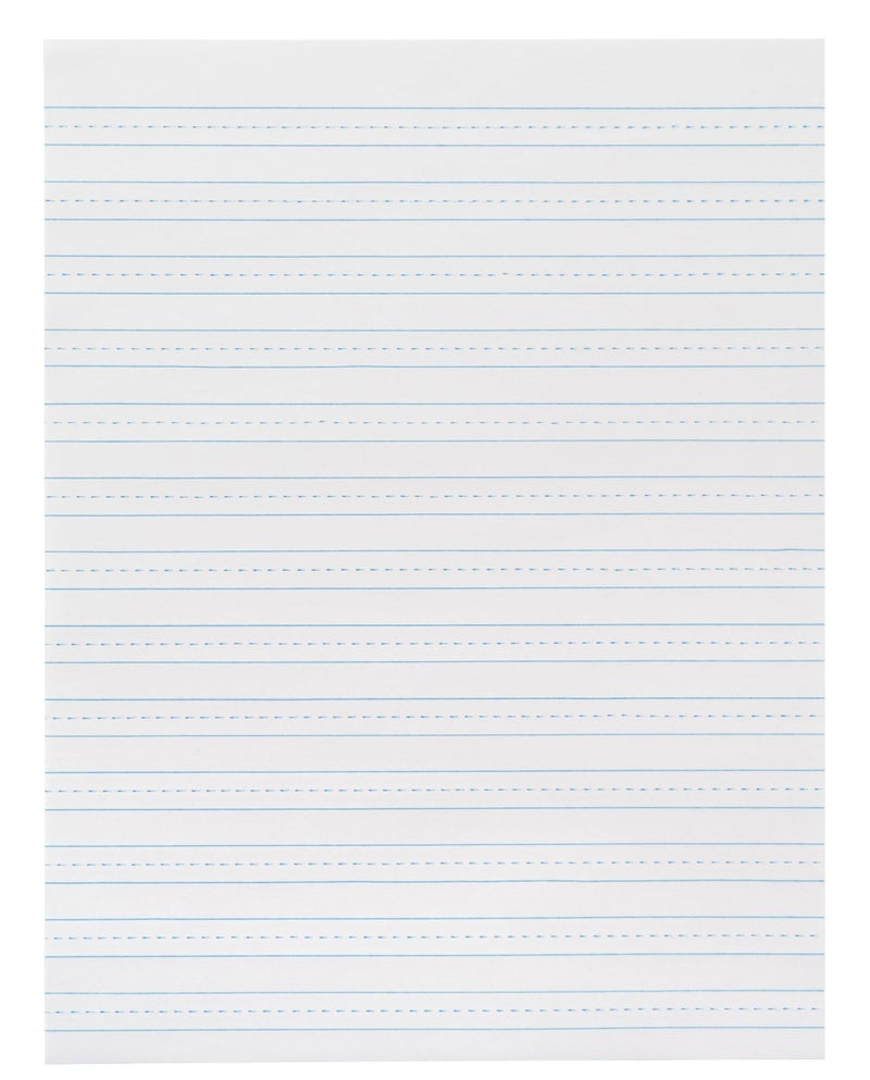 School Smart Skip-A-Line Filler Paper, Un-punched, No Margin, 8 x 10-1/2 Inches, 200 Sheets, White - 087152 - Image 1