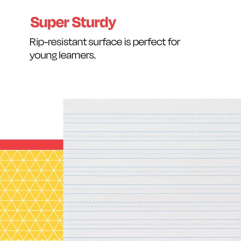 School Smart Skip-A-Line Filler Paper, Un-punched, No Margin, 8 x 10-1/2 Inches, 200 Sheets, White - 087152 - Image 3