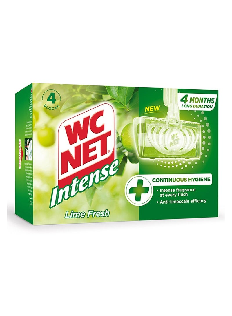 Wc Net Toilet Blocks Intense Lime Fresh 4 Blocks