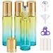 PrettyCare 4 Pack 10 ml Essential Oil Roller Bottles with Stainless Steel Roller Ball Refillable Leakproof Empty Thick Blue Yellow Glass Roll on Bottles with Golden Caps for Travel Perfume - Image 2