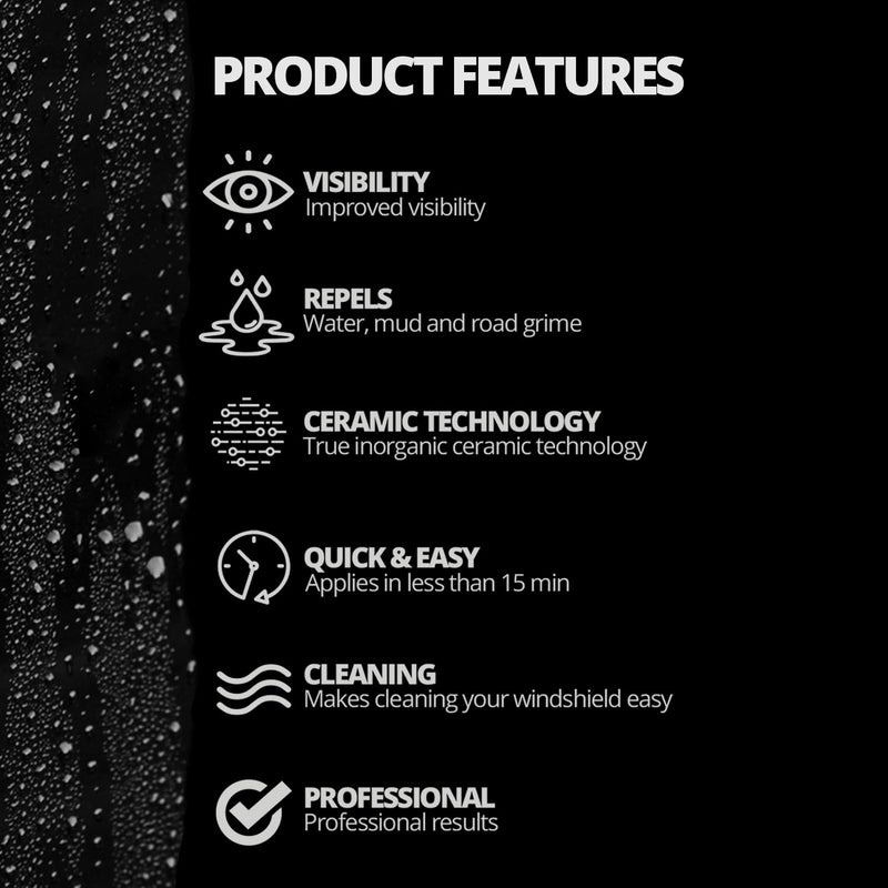 CERAKOTE ® Ceramic Glass Coat Protectant - Hydrophobic Automotive Rain Repellant, Long-Lasting and Durable Ceramic Coating, Quick and Easy Application - Image 2