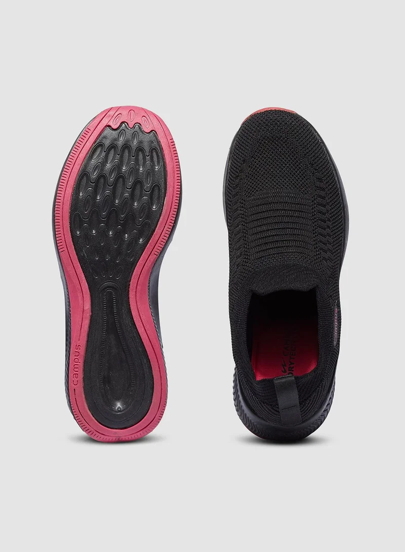 CAMPUS Blk/Rani Women's Black Slip On Shoes - Lightweight Shoes, Minimalist Designed for Elegance for Women | Best Price UAE