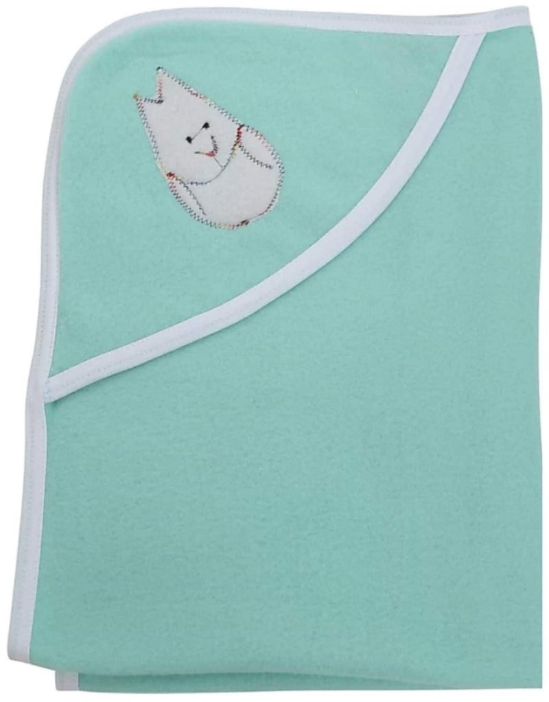 BRANDONN Fleece Supersoft Hooded Blanket Cum Wrapper for Babies (Pink, Blue, Green and Purple) - Pack of 4 - Image 3