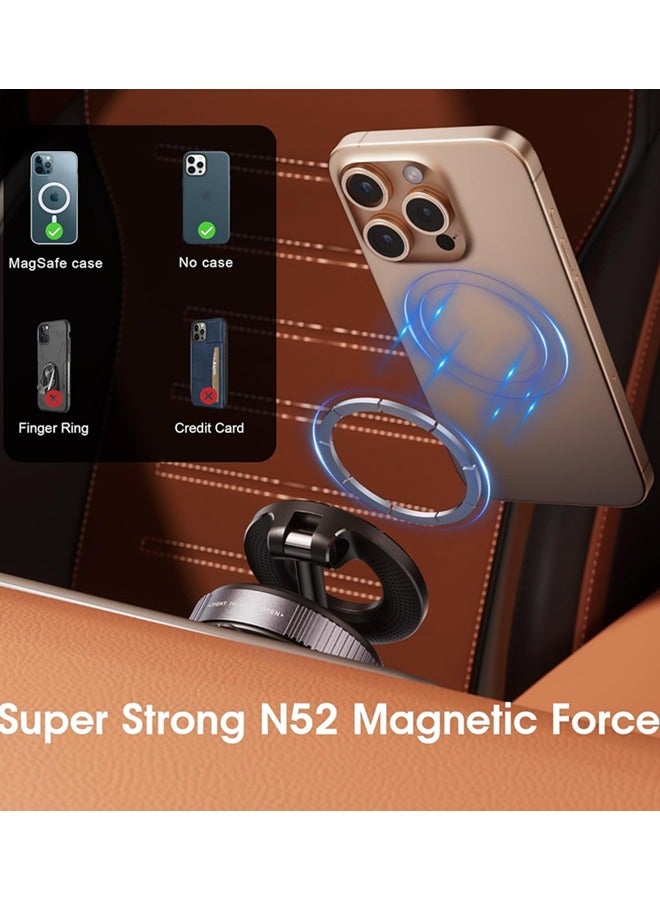 Strong Magnetic Car Phone Holder for MagSafe, Ultra Vacuum Suction Cup Phone Mount 360° Cell Phone Holders for Your Car Accessories for iPhone 16 15 14 13 12 Android - Image 5