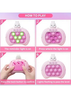 Generic Kids Fidget Toys, Fast Push Light Up Bubble Game, Quick Push Game Toy, Kids Road Trip Essentials, Sensory Travel Toys Birthday Gifts for Boys Girls Teens Adults, Rabbit  - Image 5