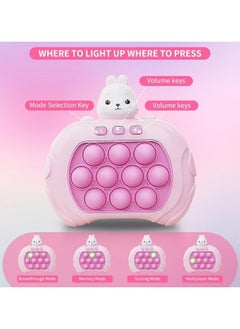 Generic Kids Fidget Toys, Fast Push Light Up Bubble Game, Quick Push Game Toy, Kids Road Trip Essentials, Sensory Travel Toys Birthday Gifts for Boys Girls Teens Adults, Rabbit  - Image 2