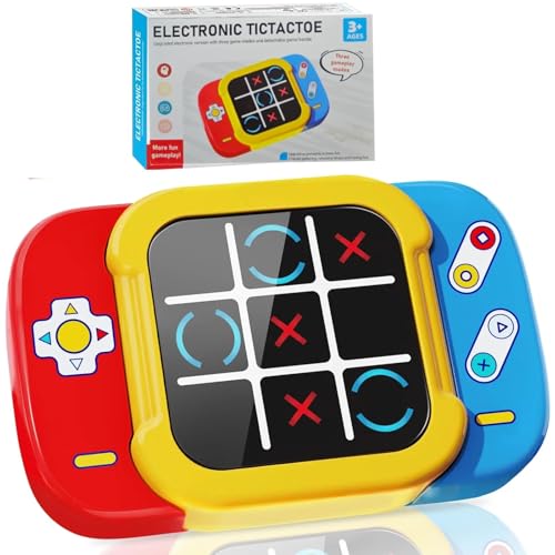 ADKD Electronic Tic Tac Toe Game with Lights and Sounds - 3 Game Modes, Learning Strategy and Brain Development Puzzle Game for Kids (Multicolor) - Image 1