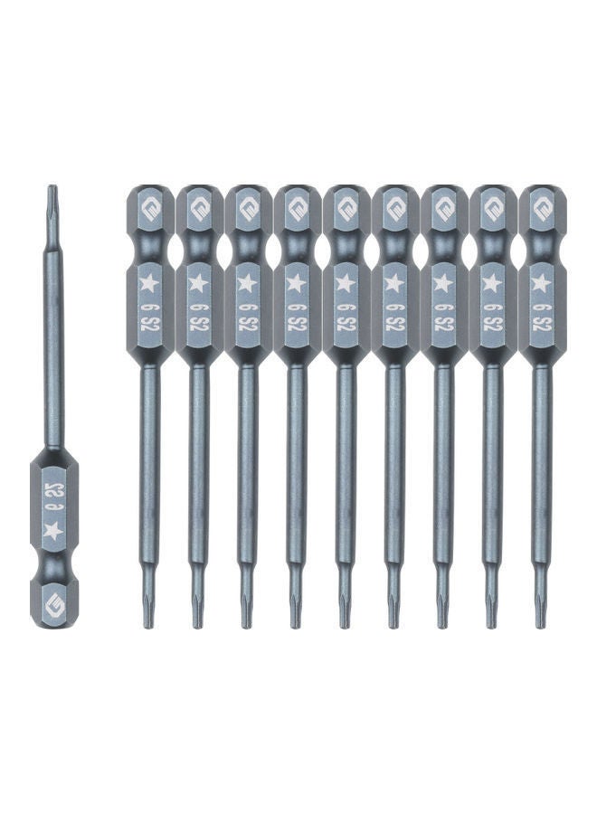 NIBEMINENT 10-Piece Screwdriver Bit Set Silver  - Image 1