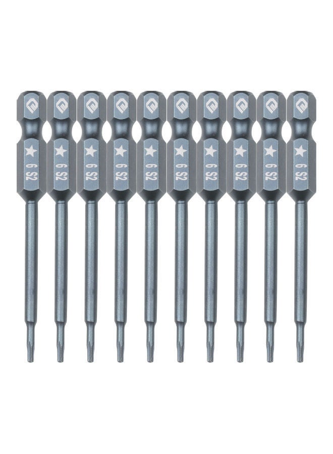 NIBEMINENT 10-Piece Screwdriver Bit Set Silver  - Image 2