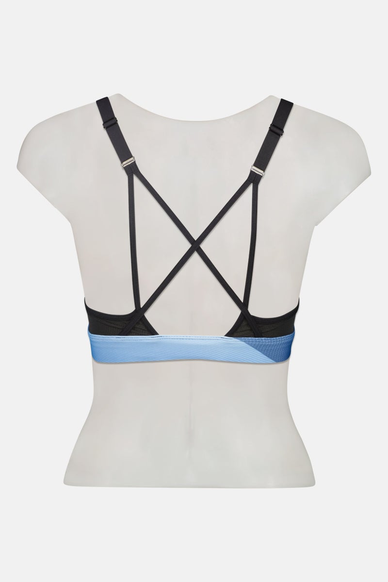 Reebok سوتيان رياضي للنساء مزود بشعار العلامة التجارية مع حشوة خفيفة، متعدد الألوان - Image 3