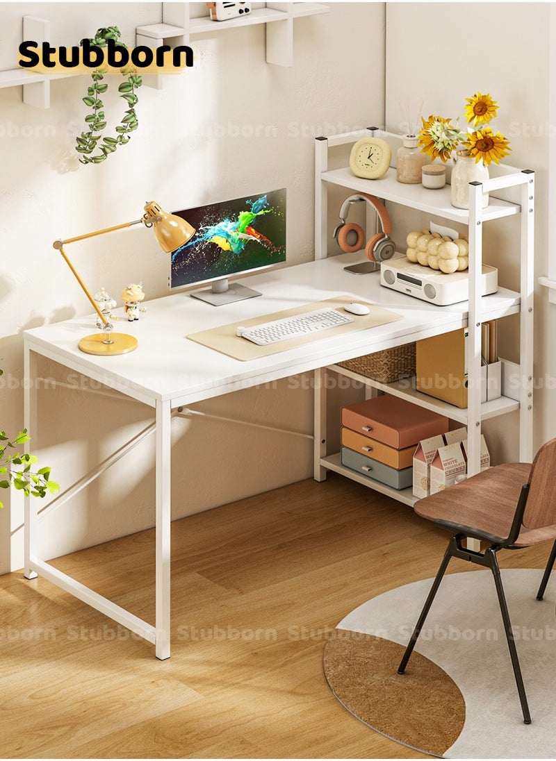 Stubborn Home Table with Storage Shelves Modern Simple Study Writing Table PC Desks 120×55×72cm  - Image 1