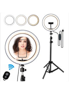 General 12 Inch 30cm Ring Lamp 14 Inch Fill Light Floor Lamp Beauty Lamp 36cm Selfie Lamp Photography Lamp Live Lamp Female-Color:12 Inch 30cm Ring Lamp (single Clip) +1.6 M Bracket + Bluetooth Selfie  - Image 1