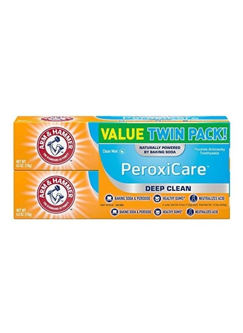 Arm & Hammer - 2-Pack PeroxiCare Tartar Control Fluoride Toothpaste with Baking Soda & Peroxide Multicolour 2 x 6ounce - Image 1