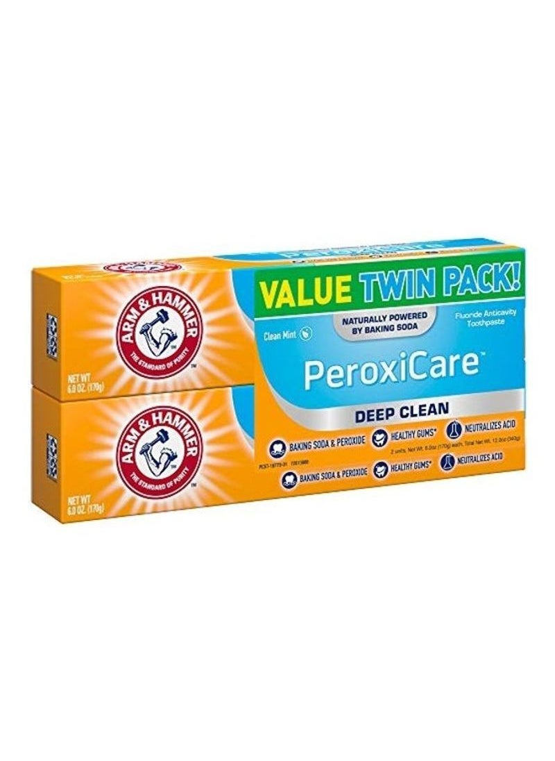 Arm & Hammer - 2-Pack PeroxiCare Tartar Control Fluoride Toothpaste with Baking Soda & Peroxide Multicolour 2 x 6ounce - Image 1