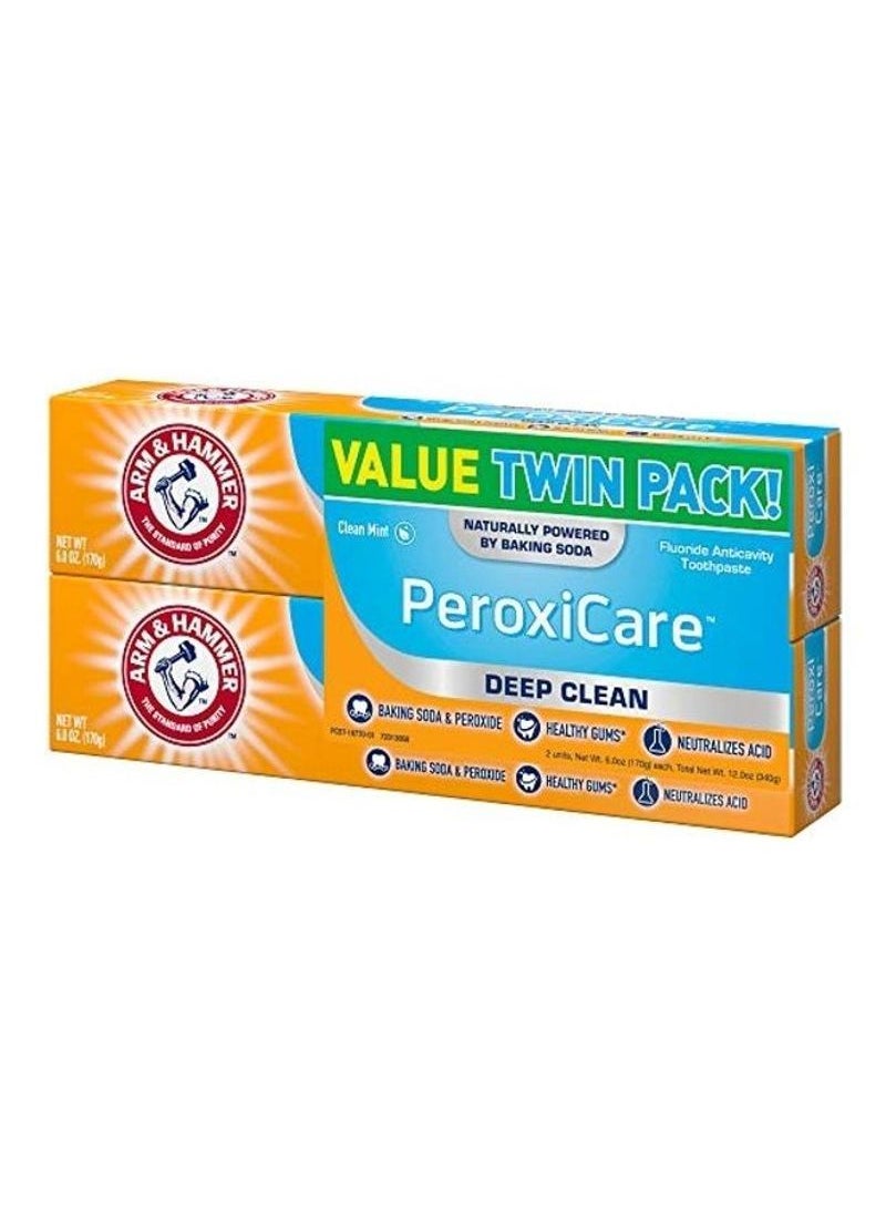 Arm & Hammer - 2-Pack PeroxiCare Tartar Control Fluoride Toothpaste with Baking Soda & Peroxide Multicolour 2 x 6ounce - Image 1