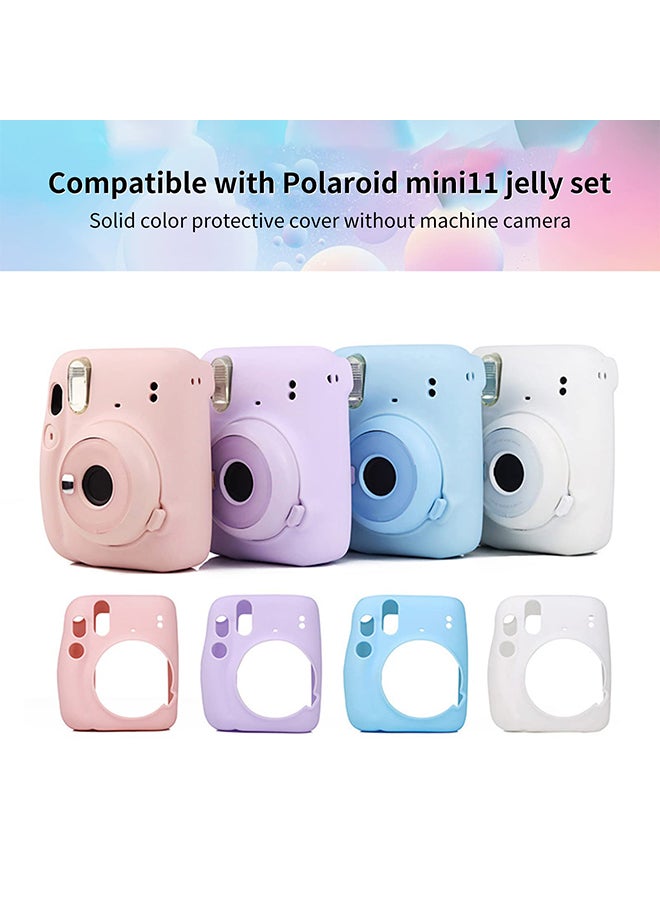 O Ozone Case for Fujifilm Instax Mini 11 Case Soft Silicone Instant Camera Cover with Adjustable Strap-Purple - Image 2