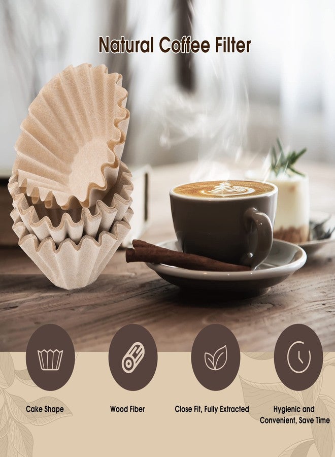 LARATH 50 Pieces Basket Coffee Filters Disposable Natural Unbleached Paper Coffee Filter for 1-2 Cups Drip Coffee, Barista, Brown - Image 3
