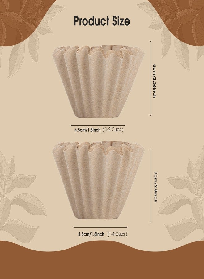 LARATH 50 Pieces Basket Coffee Filters Disposable Natural Unbleached Paper Coffee Filter for 1-2 Cups Drip Coffee, Barista, Brown - Image 2
