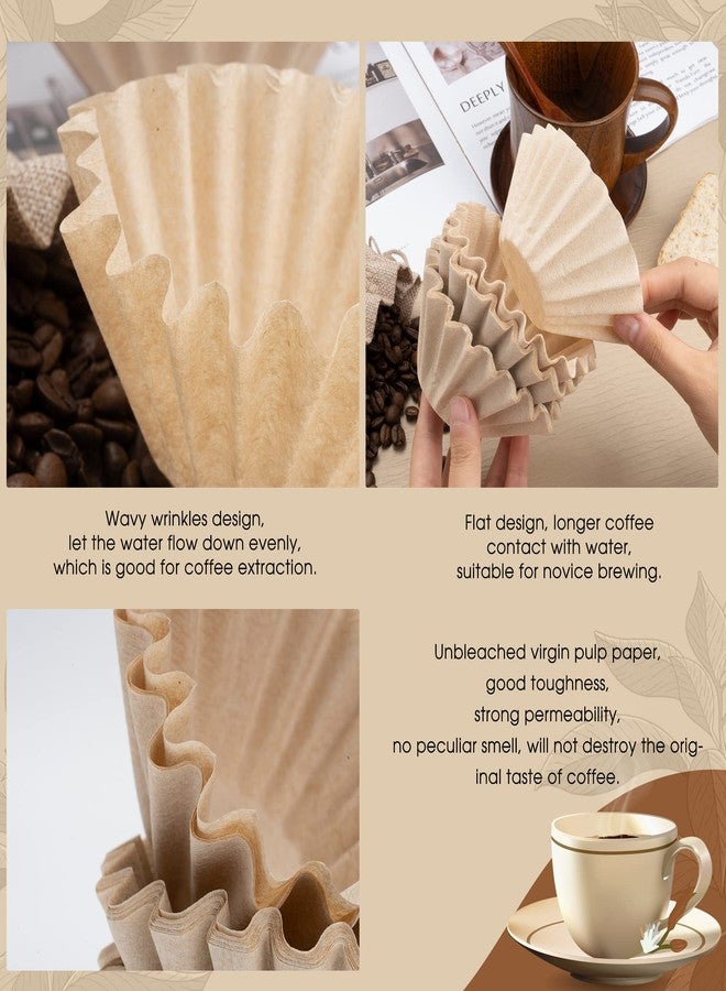 LARATH 50 Pieces Basket Coffee Filters Disposable Natural Unbleached Paper Coffee Filter for 1-2 Cups Drip Coffee, Barista, Brown - Image 4