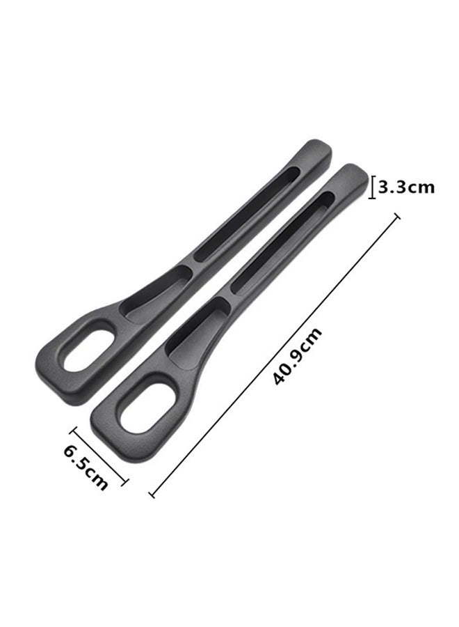 2PCS Car Seat Clearance Filler Finisher, Multifunctional Seat Side Clearance Filler for Phones, Keys, Wallets, Car Clearance, Side Seat & Console Gap Filler, Filling Universal for Cars, Trucks, SUVs, Vans (Black) - Image 2